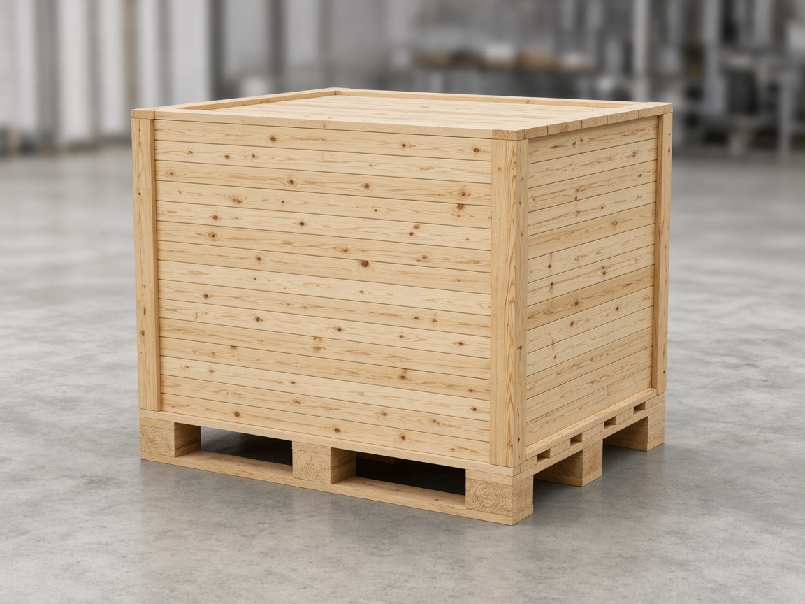 Industrial wooden crate